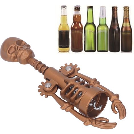 Totenkopf-Korkenzieher für Wein (Metall) (1/5)