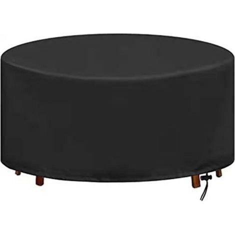 Housse de protection pour table ronde, imperméable, en tissu Oxford, pour mobilier de jardin. Diamètre : 180 x 90 cm. (1/5)