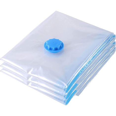 Lot de 3 sacs de rangement sous vide résistants et réutilisables, gain de place de 80 %, sacs compressibles sous vide haute résistance-AquaForge (1/5)