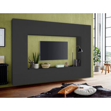 Banc TV moderne anthracite mat Maroussia (1/5)