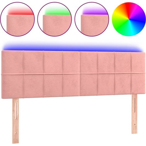 Maison Exclusive - Testiera a LED Rosa 144x5x78/88 cm in Velluto