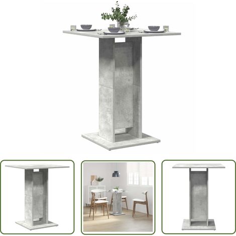 The Living Store Bistrotisch Betongrau 60x60x75 cm Holzwerkstoff - Esstisch - Bistrotisch - Holzmöbel - Wohnzimmer Dekoration - Grau Möbel (1/5)