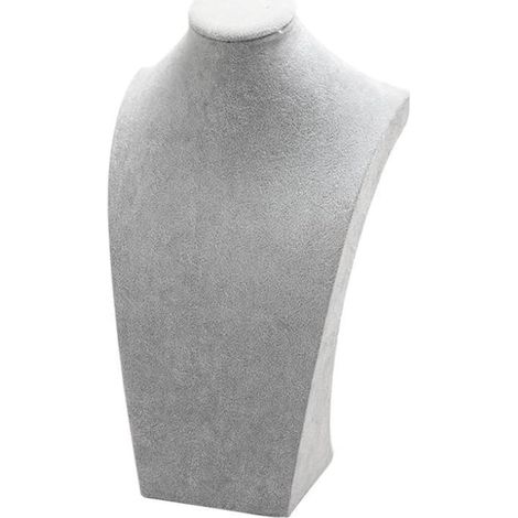Présentoir à Bijoux pour Colliers en Velours Glacé, Modèle de Cou Portrait H 24 CM, Support Décoratif pour Rangement Maison et Boutique (1/5)