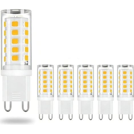 Lot de 5 ampoules LED maïs céramique blanches G9-5W, lumière neutre, base G9, sans scintillement, économie d'énergie, 220V (1/5)