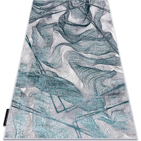 Modern DE LUXE Teppich 621 Netz - Strukturell grau / grün green 120x170 cm