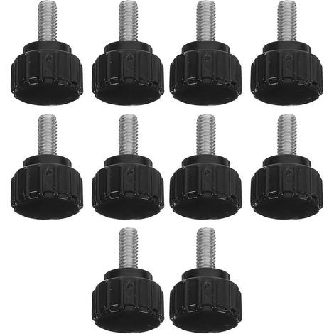 10 vis de serrage moletées en acier inoxydable pour le montage de machines et d'écrans (M4x10mm) (1/4)