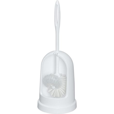 Porte-Brosse WC Standard - Porte-brosse WC, ouvert, Plastique, 14 x 40 x 14 cm, Blanc (1/4)