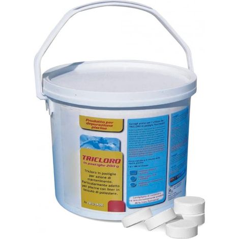 Tri-Cloro Poolmaster 10 kg tabletas 200 gr para piscinas elevadas y enterradas