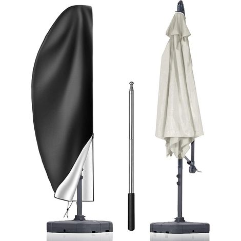 Housse de parasol déporté 265cm Oxford 210D imperméable et anti-UV avec perche (1/5)