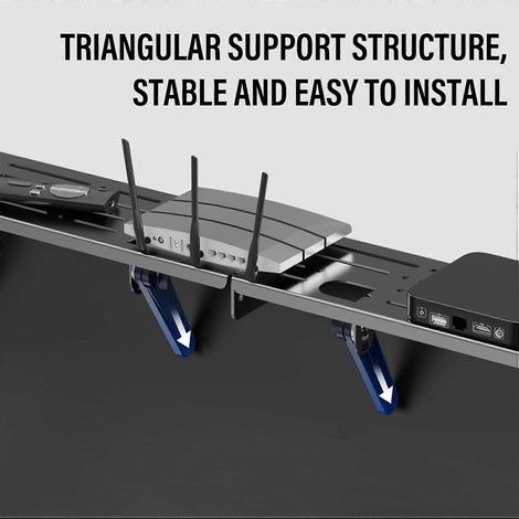 Support TV réglable, support TV flottant, support universel pour moniteur, compatible avec les barres de son, les consoles de jeux, les décodeurs, les routeurs, etc. (1/5)