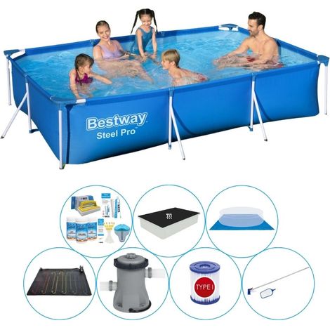 Bestway Bestway Steel Pro Rectangulaire - 300x201x66 cm - 8-pièces S21568 (1/5)
