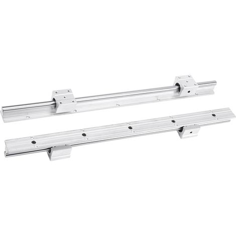 2 Pièces Rail Linéaire SBR12-500mm avec 4 Blocs Coulissants SBR12UU pour Guidage Précision (1/5)