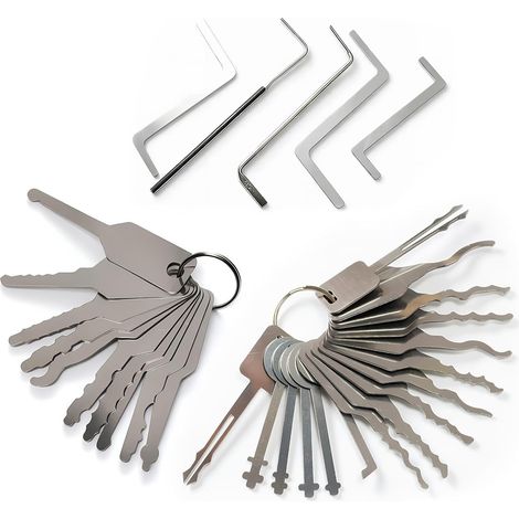 Kit d'Outils d'Ouverture de Porte d'Urgence - Ouvre-Serrure pour Débutants et Professionnels - Outil de Réparation de Crochetage - Convient pour les Voitures Électriques, les Portes