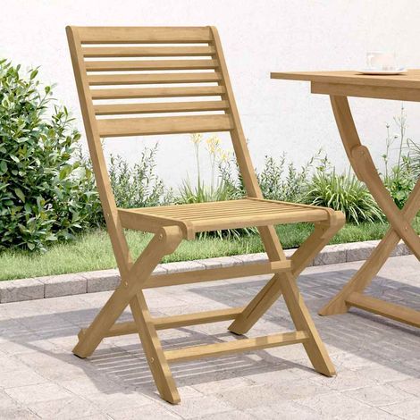 Chaises pliables de jardin-Chaise de terrasse-Chaise d'extérieur lot de 2 bois massif d'acacia 319962 (1/5)