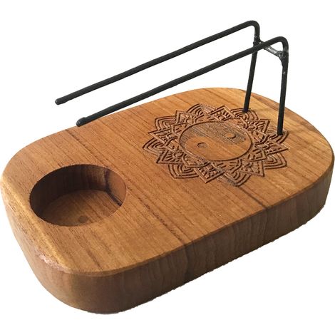 Chauffage Palo Santo - Bois de Teck - Design Yin & Yang- Vendu par 1 (1/3)