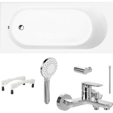 Pack baignoire 170 x 70 VILLEROY ET BOCH O Novo avec pieds et robinet
