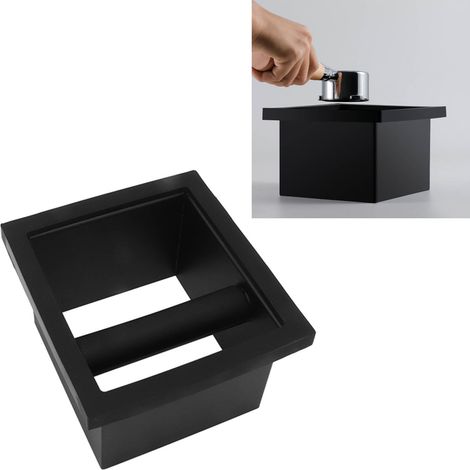 Bac à marc de café intégré pour comptoir de bar, bac à marc de café carré à ouverture plate et sans fond, poubelle (1/5)