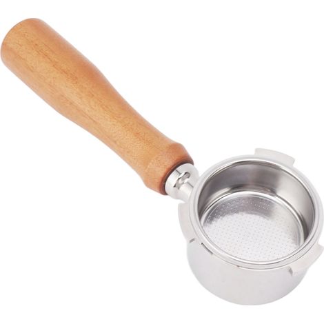 Porte-filtre 51 mm à 3 oreilles pour machine à café, avec panier-filtre, poignée en bois et porte-filtre sans fond, compatible avec le modèle EC0680 Type 3.