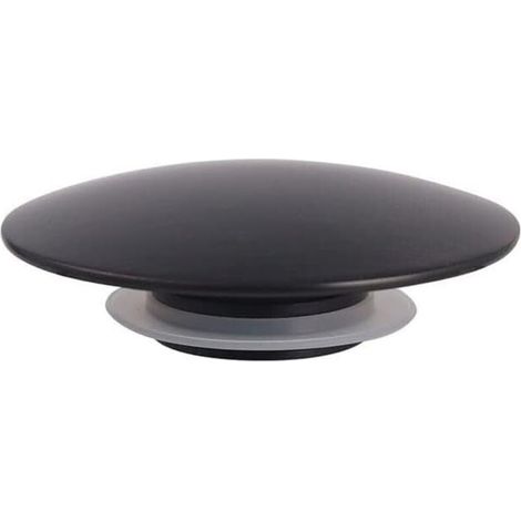 Bonde à clic clic-clac - Noir mat - Pour lavabo de salle de bain ou cuisine - 66 mm (1/4)