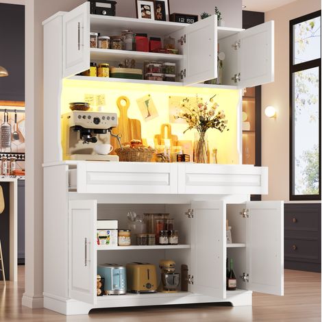 Mueble cocina con almacenaje y LED MDF 108 cm OKMYHOME (1/5)