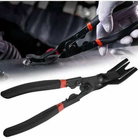 240Mm Porte Rivets Clips Pinces Antirouille Pince D'Extraction D'Agrafes Antidérapant Avec Ressort Pour Voiture Meubles Panneau De Porte Pince À Degrafer En Polypropylène + Acier Au Manganèse