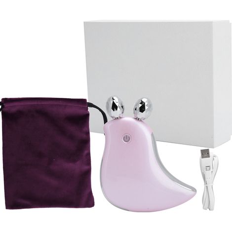 Appareil de Massage Visage Micro-courant avec Chauffage - Lifting et Raffermissement de la Peau - Rose (1/5)