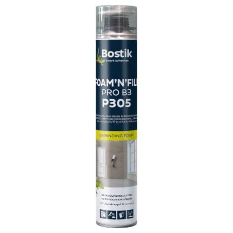 Bostik – Mousse polyuréthane expansive 750ml – Aérosol pistolable – Excellente adhérence sur béton, bois, métal – Certifié EC1 Plus, norme A+ (1/4)