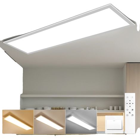 Plafonnier LED, Dimmable, Télécommande, 1PC, 120cm, 40W, modifiable (1/2)