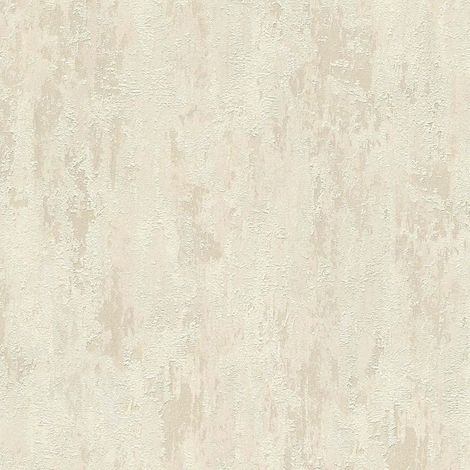 Papiers peints chambre adulte intissés | Papier peint uni beige crème | Tapisserie beige crème effet texturé idéal salon - 10,05 x 0,53 m (1/5)