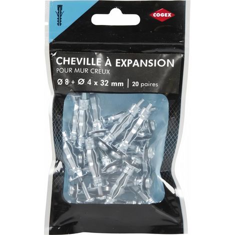 Cheville cogex expansion anchors métal 20 paires (1/2)