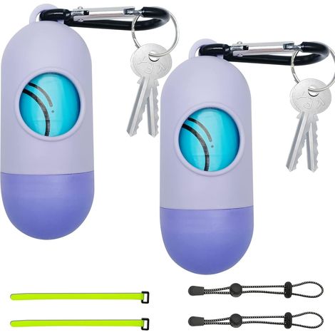Lot de 2 distributeurs de sacs à déjections canines pour laisse, avec sangle réglable-AquaForge (1/5)