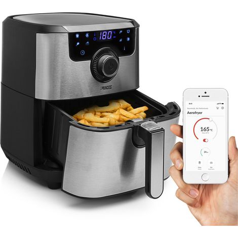 SMARTE XXL Edelstahl Heißluftfritteuse eckig 8 Programme 4,5Ltr 1500 Watt (1/5)