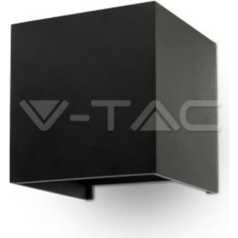 Double Led COB 6W IP65 lampe murale carrée noir V-TAC VT-759 4000K (1/5)