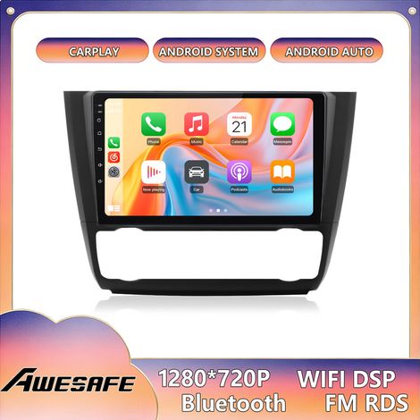 AWESAFE Autoradio Android 13 per BMW Serie 1 E81 E82 E87 E88 (2004-2011) 4GB+64GB 9'' Schermo Touch con CarPlay Android Auto GPS (1/5)