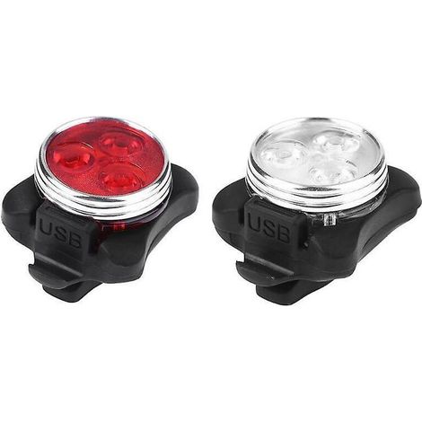 Green Mobility-3 Modes Vélo Lumière Batterie Intégrée Rechargeable Usb Led 2pcs (1/4)