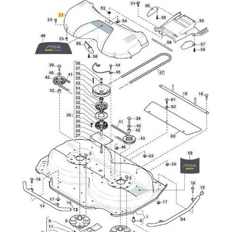 ÜBERTRAGUNGSDRUCKERGEHÄUSE CD85-95-105 NCS8000N ORIGINAL STIGA - 337060024/0