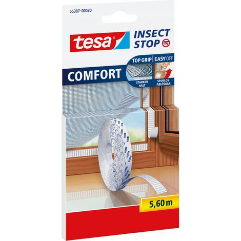 TESA Velcro autoadhesivo para montaje de mosquiteras en ventanas 5,6 m blanco