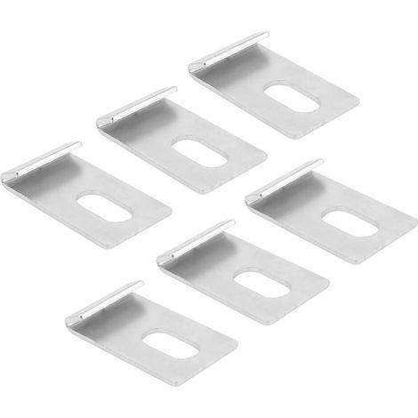Kit de 10 fixations métalliques argentées pour base de serre (1/5)