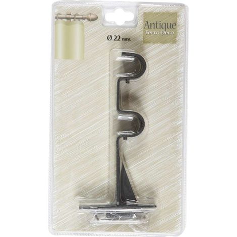 Cintacor Supporto Parete Doppio per Tende - Nero (1/2)