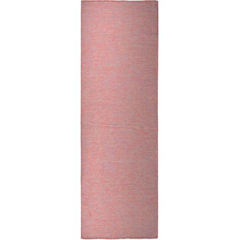 vidaXL Alfombra de exterior de tejido plano rojo 80x250 cm (1/5)