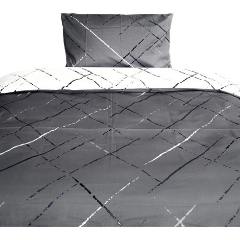 Moderne Bettwäsche mit Reißverschluss in Reflection Design, für Einzel- und Doppelbett 135 x 200 cm + 80 x 80 cm (1/5)