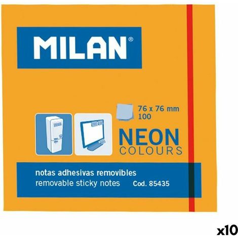 Notas adhesivas 76x76 naranja ne贸n Mil谩n (1/2)