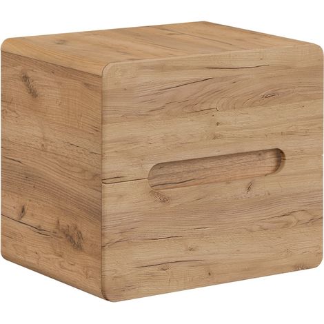 Möbelwaschtisch ERBANO – 2 Schubladen – 60 cm – Farbe helles Eichenholz und anthrazitgrau – Funktional Design