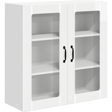 Mobile da cucina moderno 80 x 31 x 80 cm pratico con efficiente spazio contenitivo stile pulito legno composito bianco lucido 020054086