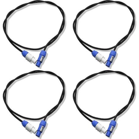 Câble d'alimentation secteur de 4 pièces (1 m) pour projecteur asservi Beam 5R/7R. Câble d'extension Powercon pour projecteur asservi Beam. (1/5)