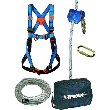 Kit antichute maintenance industrielle complet PRO - taille unique - 10 m - TRACTEL