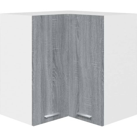 vidaXL Hanging Corner Cabinet "Lyon" Grey Sonoma 57x57x60 cm Engineered Wood