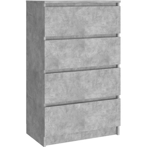 Credenza buffet cassettiera mobile contenitore organizer cucina soggiorno soggiorno 60 x 35 x 98,5 cm derivati del legno grigio 020031992