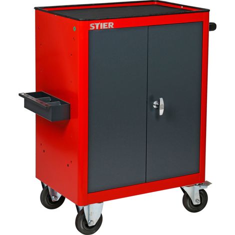 Armoire roulante STIER avec 2 tablettes