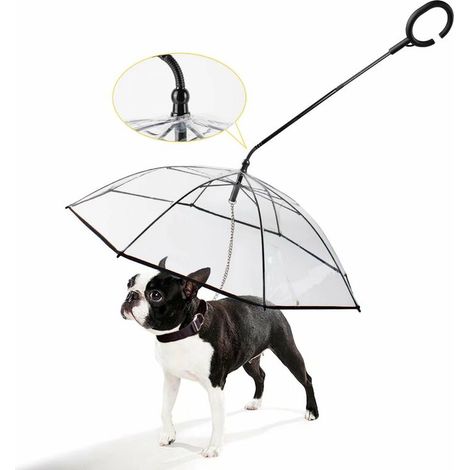 Parapluie pour chien avec laisse - Pour promener en plein air sous la neige ou la pluie